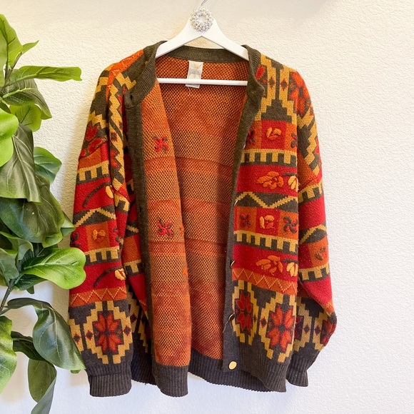 Vintage Cardigan Oversized Knit 🍁 - Picture 2 of 8